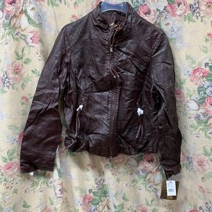 Big Chill Vintage Faux Leather Motercycle Jacket